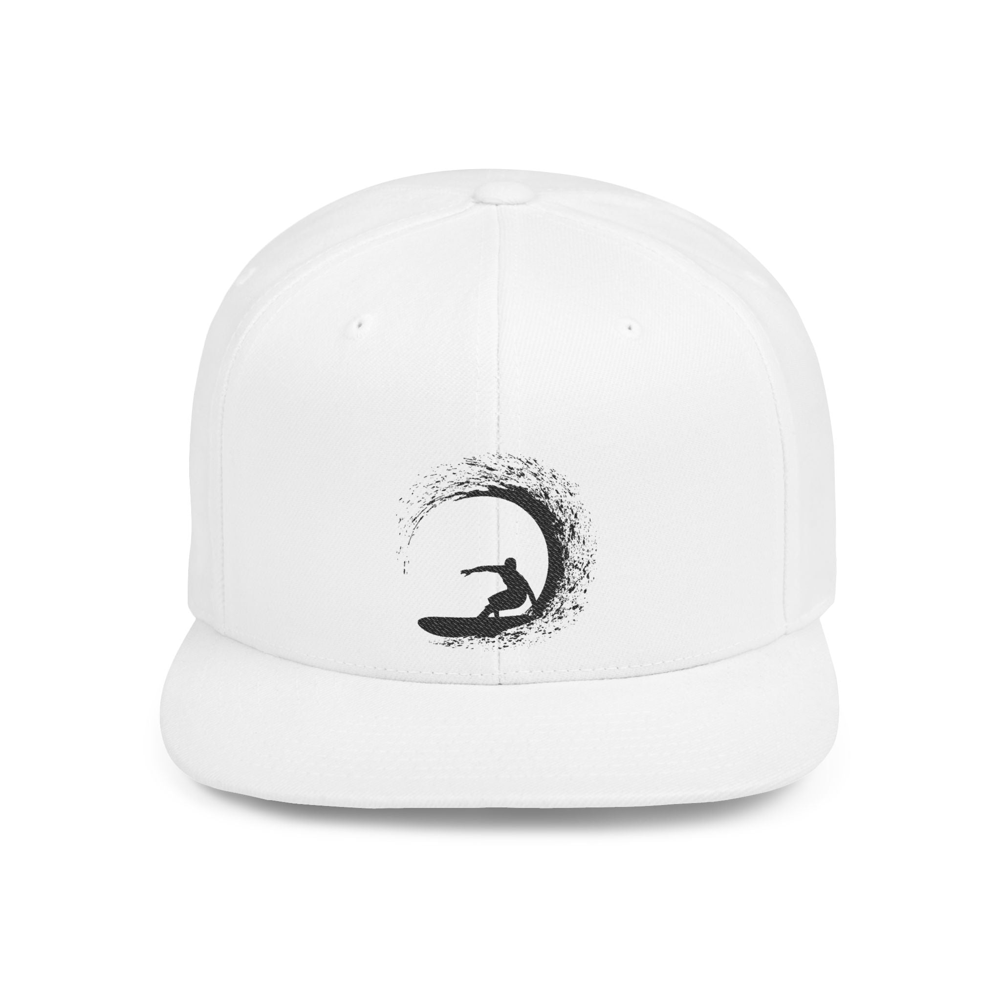 Surfing Flat Bill Snapback Hat, Beachwear Gift, Trendy Hats for Summer, Cool Men's Accessories, Outdoor Adventure Gear