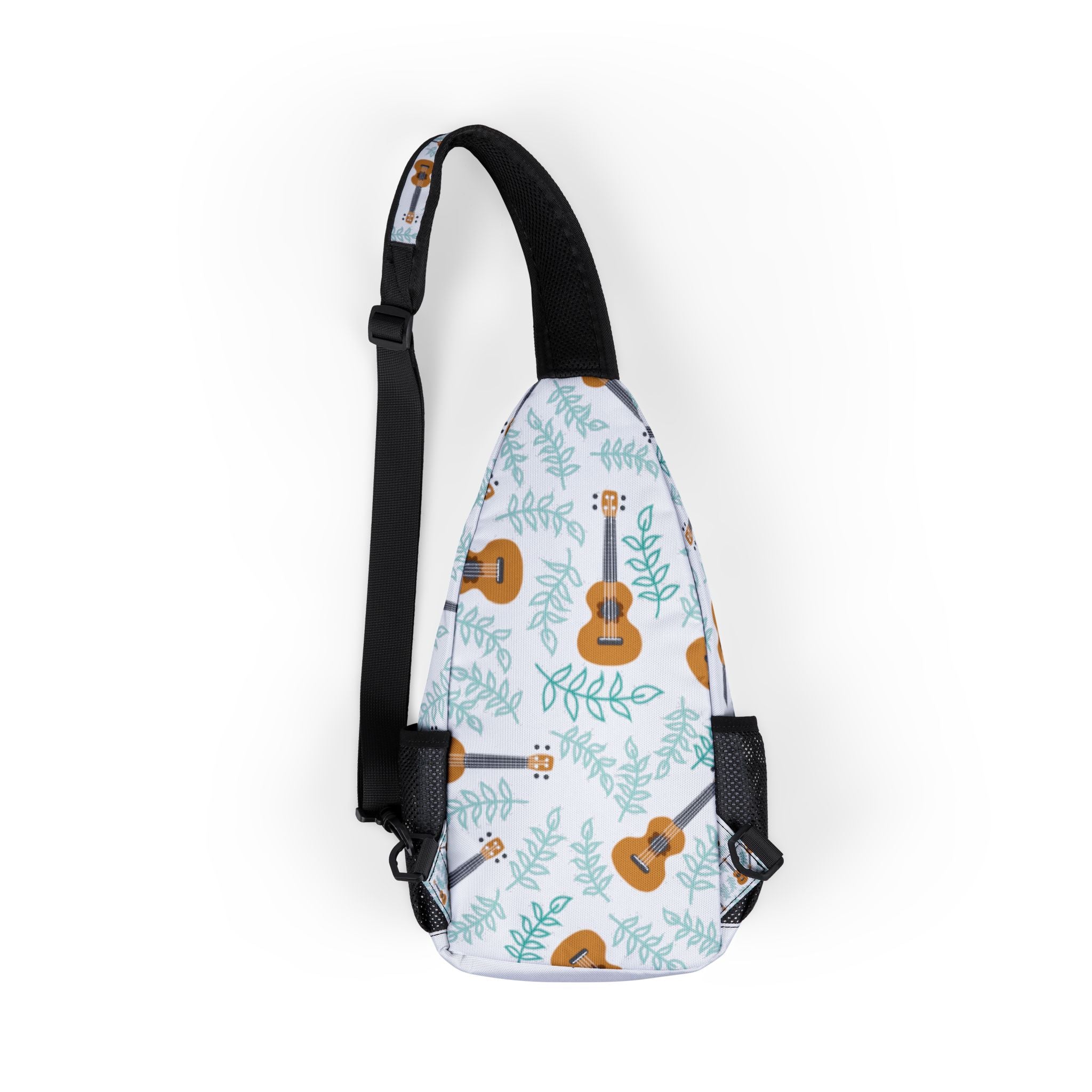Guitar-Themed Chest Bag for Music Lovers, Stylish Sling Backpack for Festivals, Travel, Gifts for Musicians, AOP Fashion Accessory