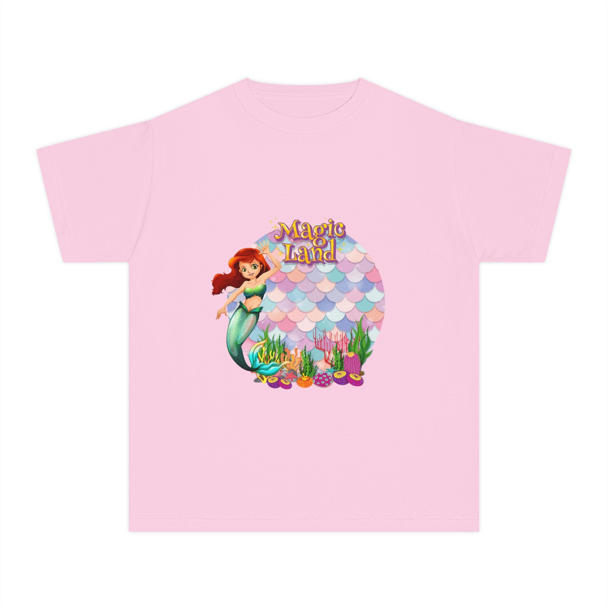 Mermaid Themed Youth Tee - Perfect for Birthdays, Summer Vacations, Beach Days, Parties, and Everyday Wear