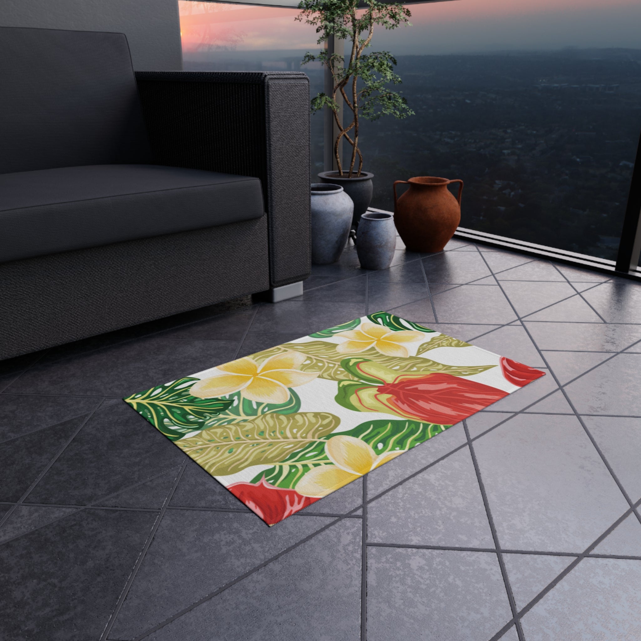 Tropical Outdoor Rug - Perfect for Patios, Decks, and Poolside Decor, Floral Mat for Summer Gatherings, Beach-Themed Home Decor, Ideal [...]