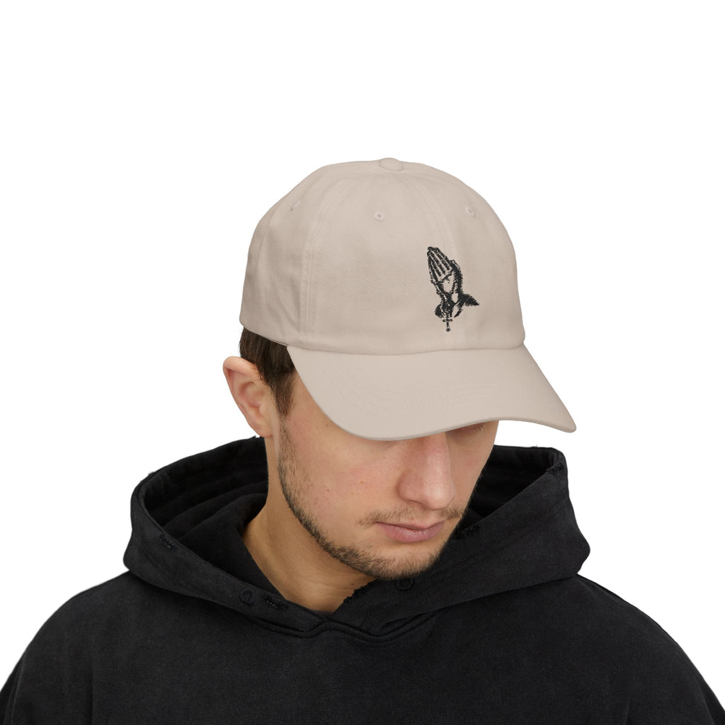 Praying Hands Classic Dad Cap, Faith Hat, Religious Cap, Casual Style, Gift for Dads, Summer Accessories, Unisex Fashion