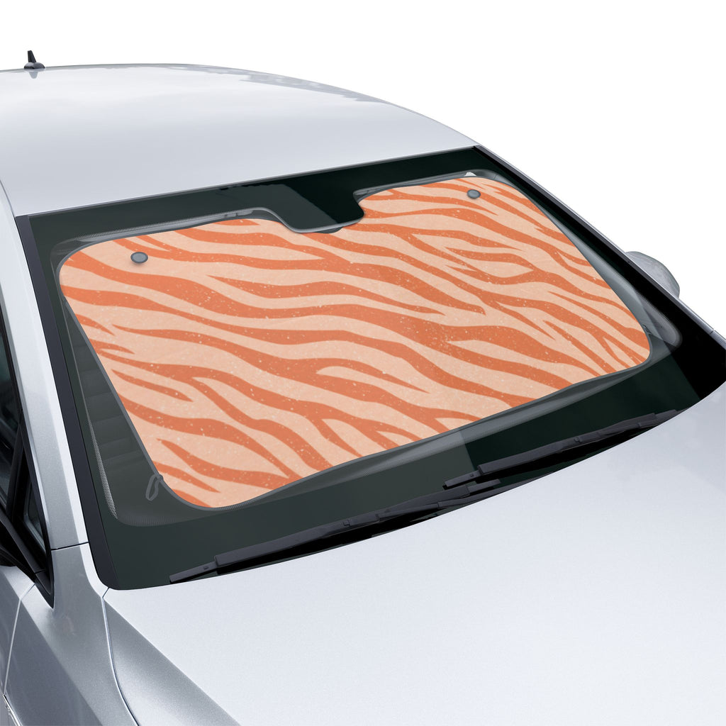 Stylish Car Sun Shades, Animal Print Window Shades, UV Protection Sun Blockers, Trendy Car Accessories, Zebra Pattern Car Shades