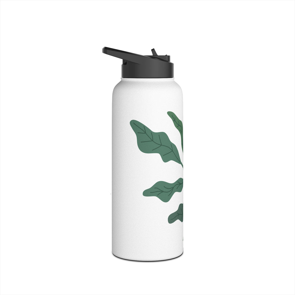 Water Bottle, Standard Lid, Tropical Island Design - Stainless Steel, Reusable, Eco-Friendly, Leakproof, Outdoor Travel Mug