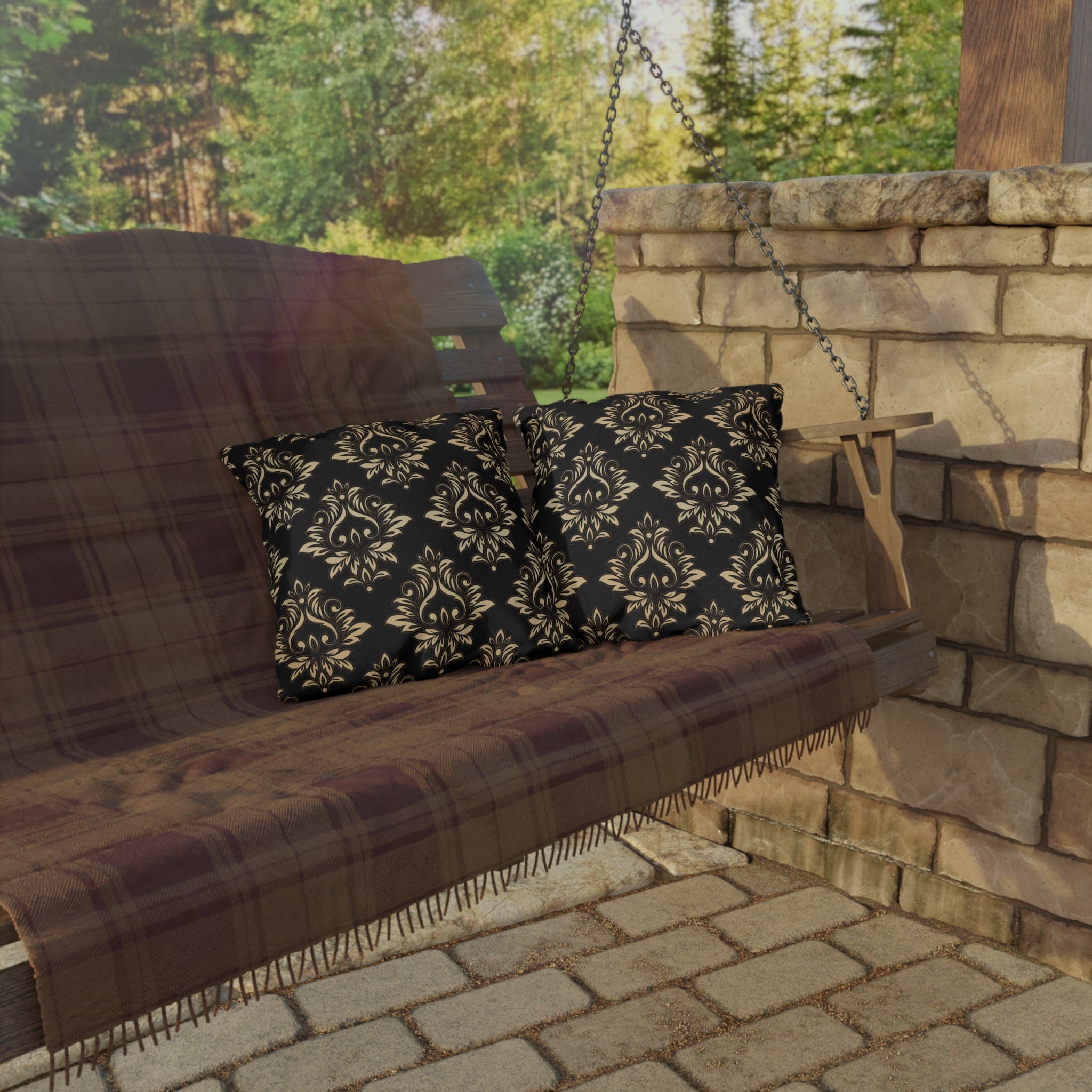 Elegant Outdoor Pillows, Patio Decor, Garden Throw Pillows, Outdoor Cushion Covers, Chic Home Accessories