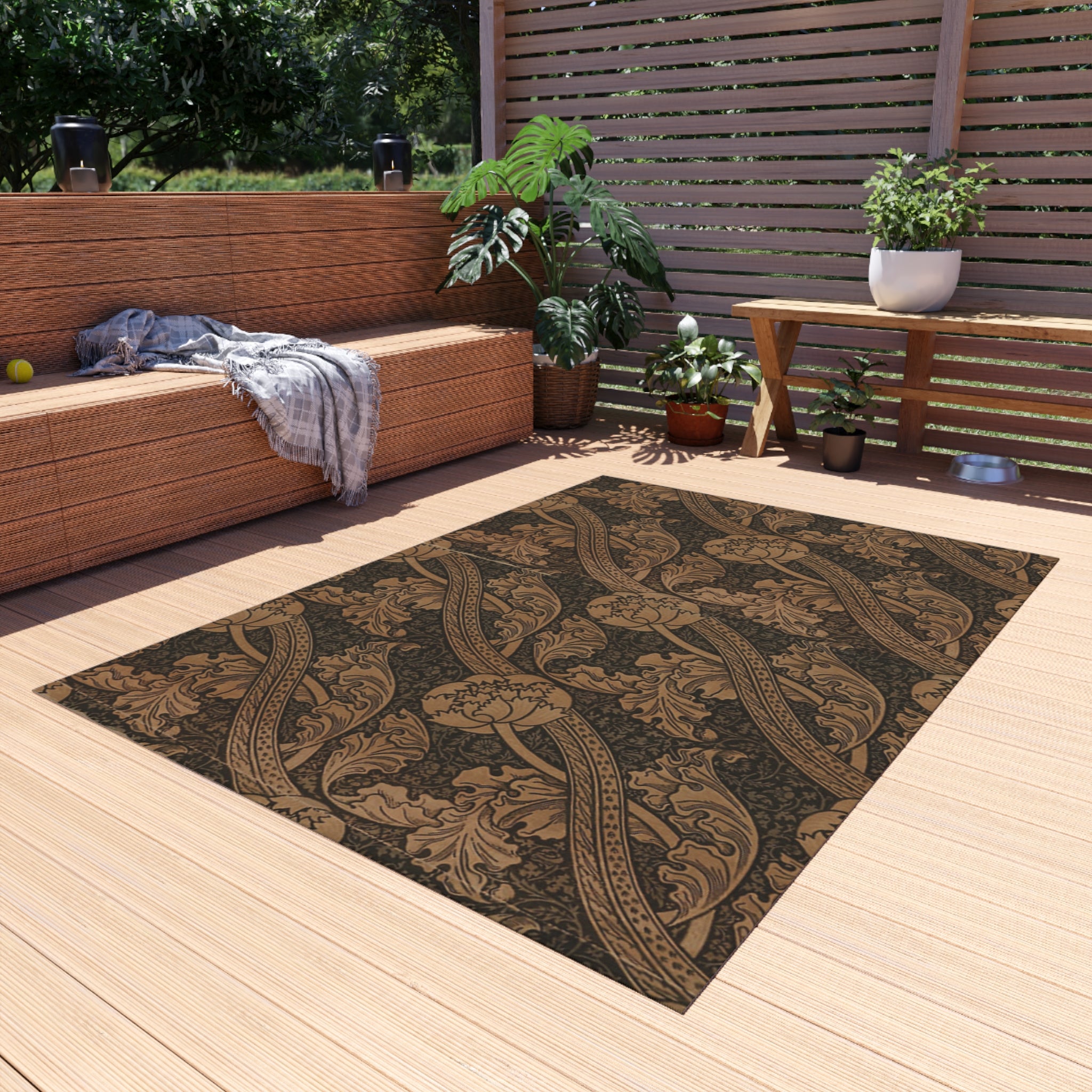 Stylish Outdoor Rug for Patios, Garden Decor, Durable Entryway Mat, Home Makeover, Modern Aesthetic, Perfect for Parties