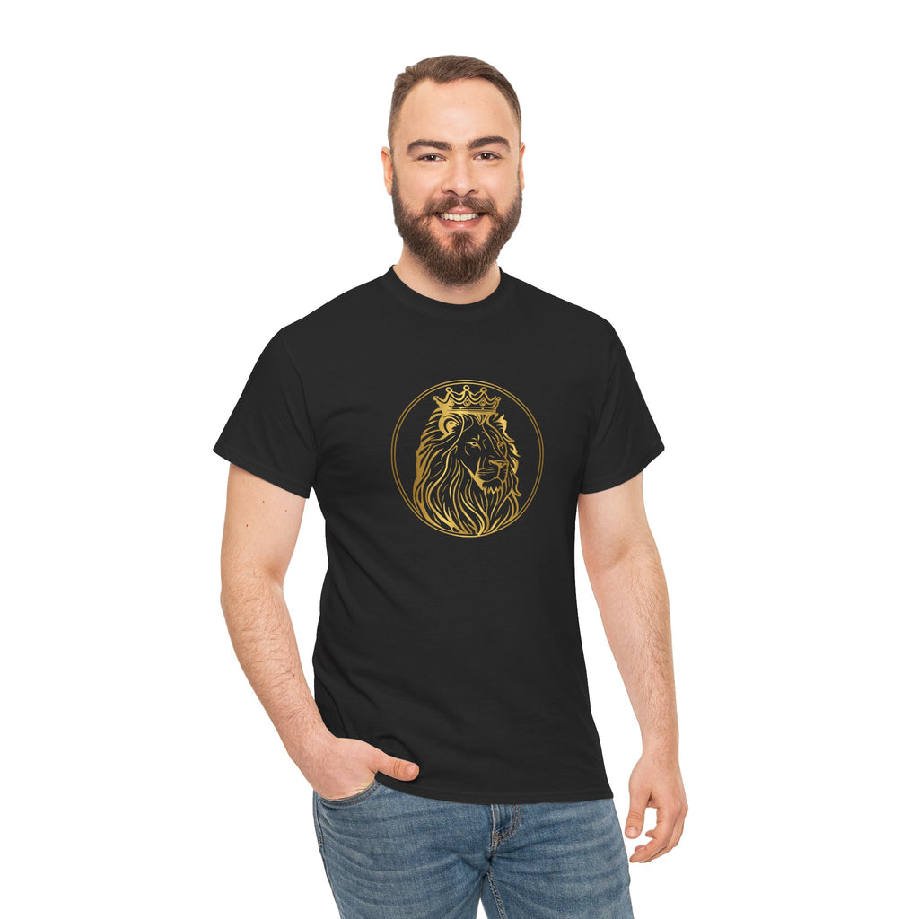 Majestic Lion Unisex Heavy Cotton Tee - Perfect for Animal Lovers, Casual Outings, Gifts, Birthdays, and More