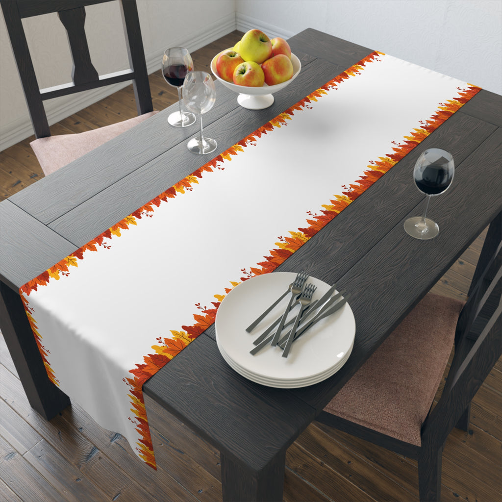 Autumn Leaves Table Runner, Fall Decor, Rustic Table Decoration, Thanksgiving Table Runner, Holiday Table Centerpiece