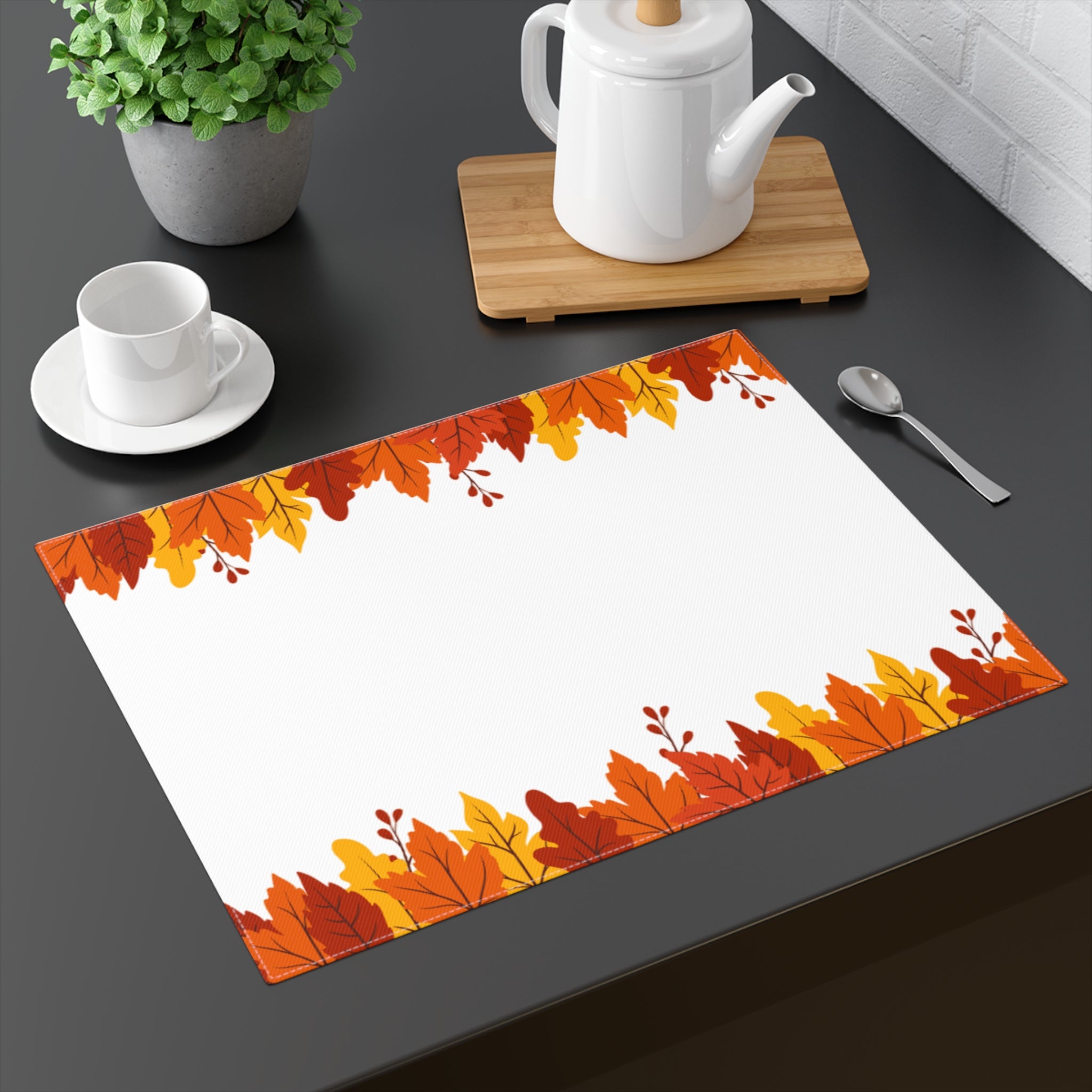 Autumn Leaves Placemat, Fall Table Decor, Thanksgiving Table Setting, Harvest Home Decor, Seasonal Dining Accessory, Thanksgiving Gift