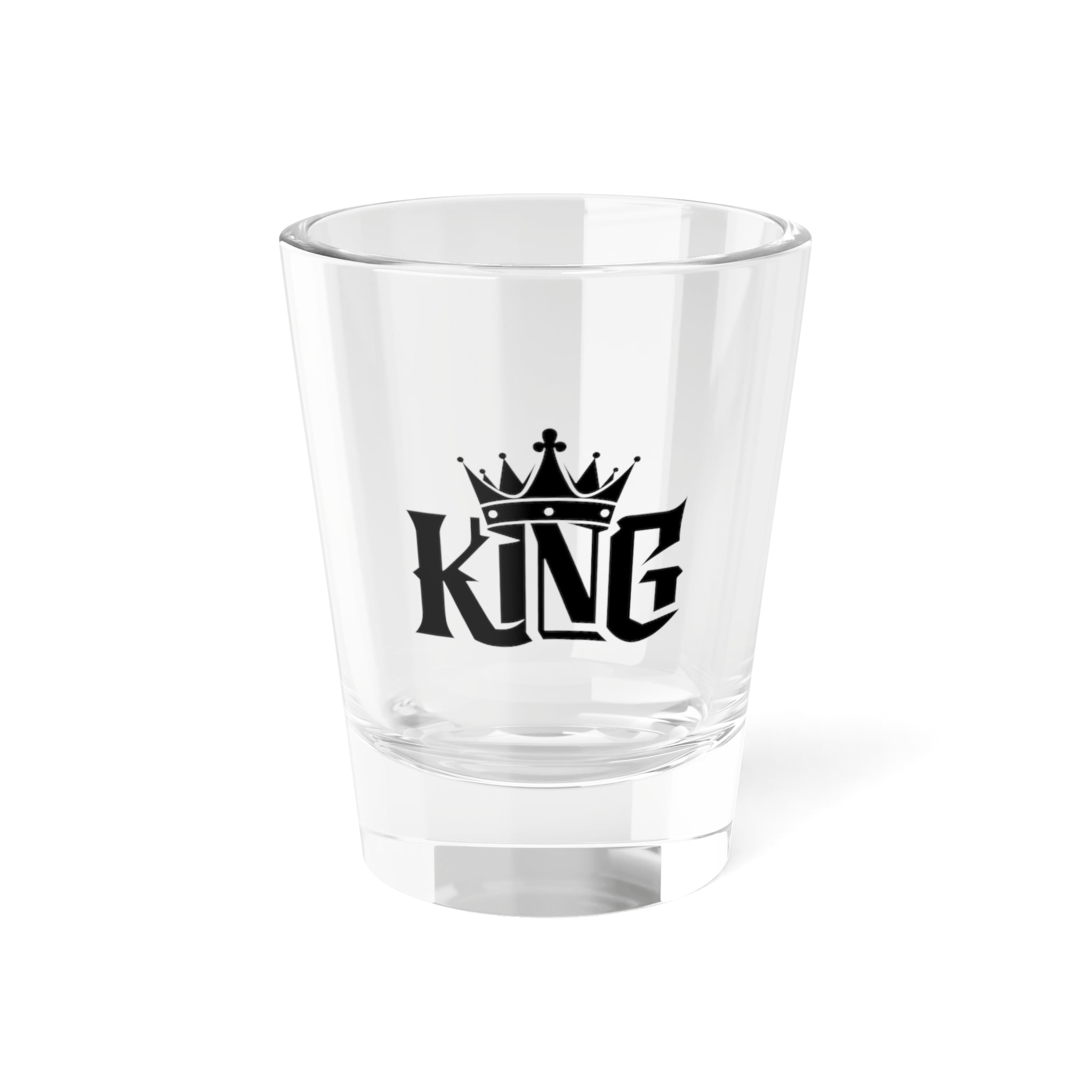 King Crown Shot Glass - 1.5oz, Party Favor, Groomsmen Gift, Birthday Celebration, Barware, Home Decor