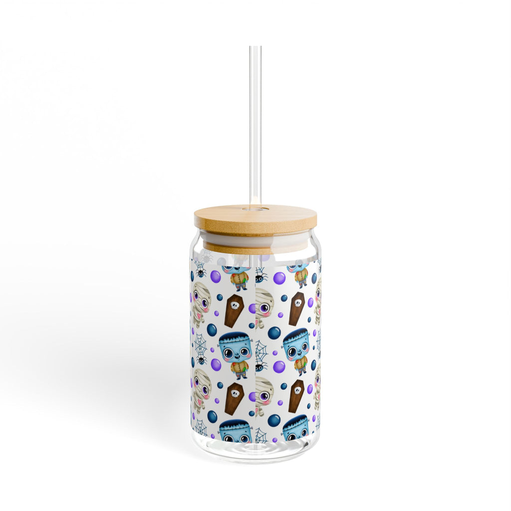 Whimsical Sipper Glass, 16oz | Cute Dessert Drinkware, Fun Party Glass, Unique Gift, Colorful Kitchen Decor, Summer Refreshments