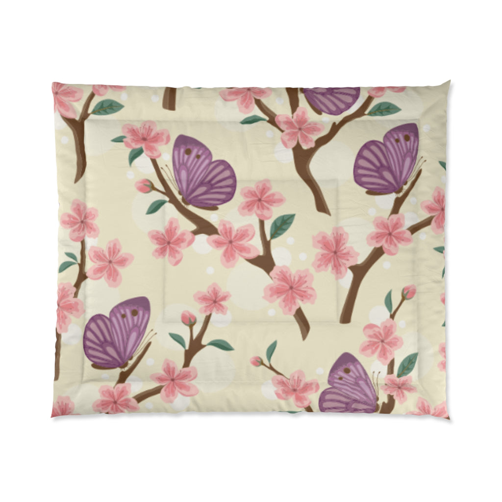 Butterfly Blossom Comforter, Spring Floral Quilt for Cozy Bedrooms, Butterfly Decor, Gift for Nature Lovers, Bedspread for Kids' [...]