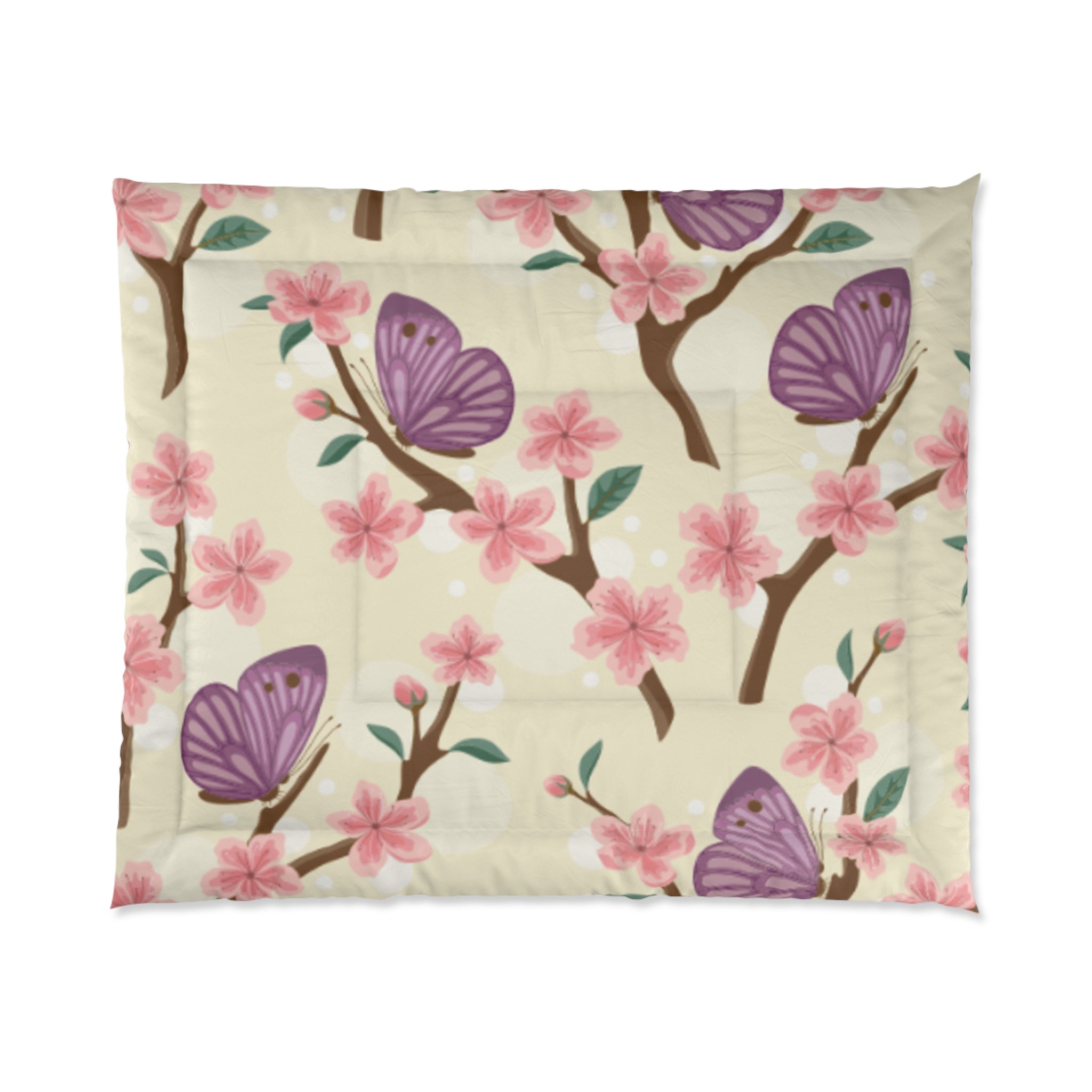 Butterfly Blossom Comforter, Spring Floral Quilt for Cozy Bedrooms, Butterfly Decor, Gift for Nature Lovers, Bedspread for Kids' [...]