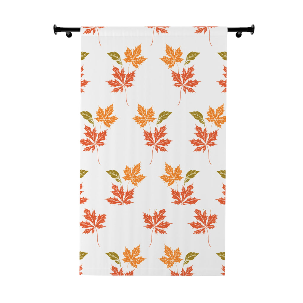 Autumn Leaf Window Curtain, Fall Decor, Seasonal Drapes, Cozy Living Room Accent, Thanksgiving Home Decorations