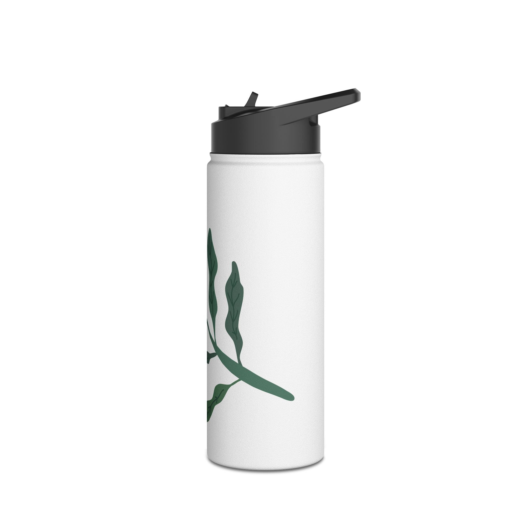Water Bottle, Standard Lid, Tropical Island Design - Stainless Steel, Reusable, Eco-Friendly, Leakproof, Outdoor Travel Mug