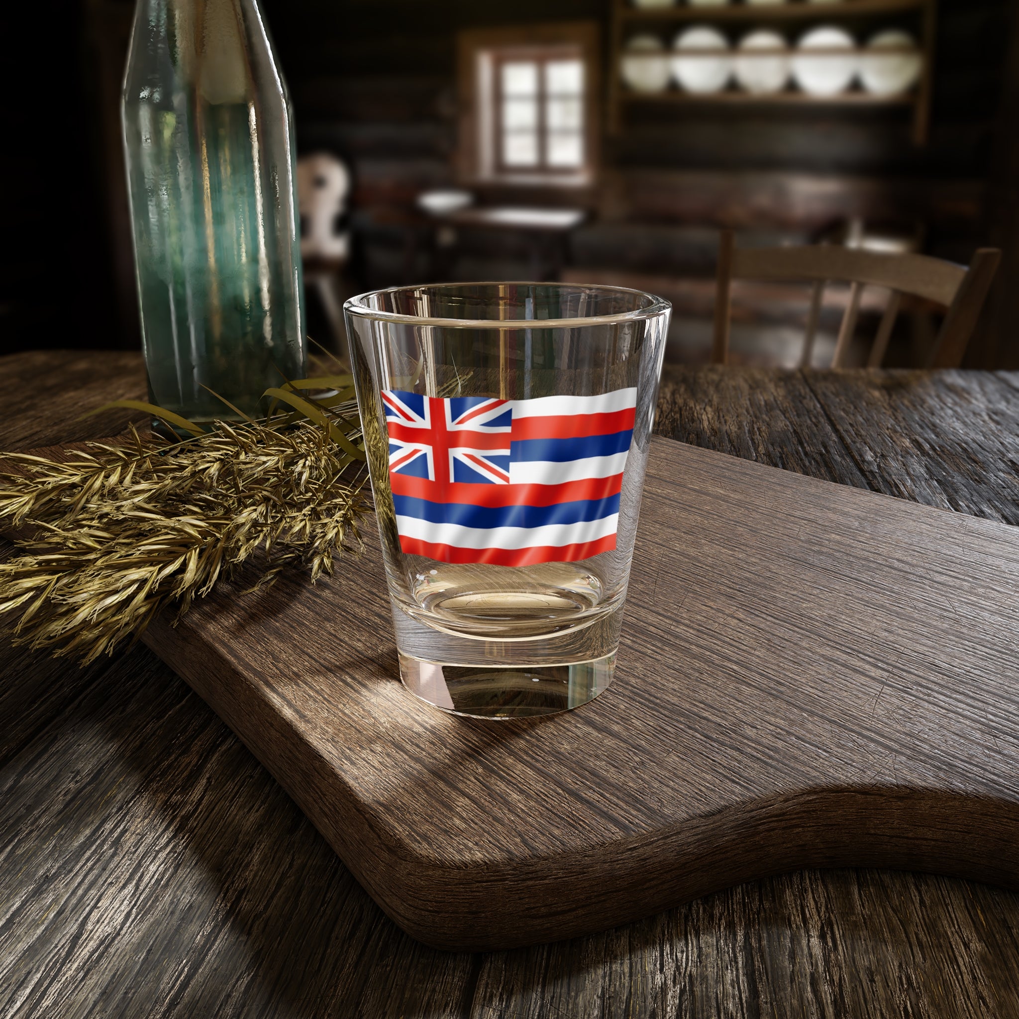 Hawaiian Flag Shot Glass | Travel Souvenir, Barware for Parties, Cocktail Lover Gift, Collectible Drinkware, Patriotic Keepsake