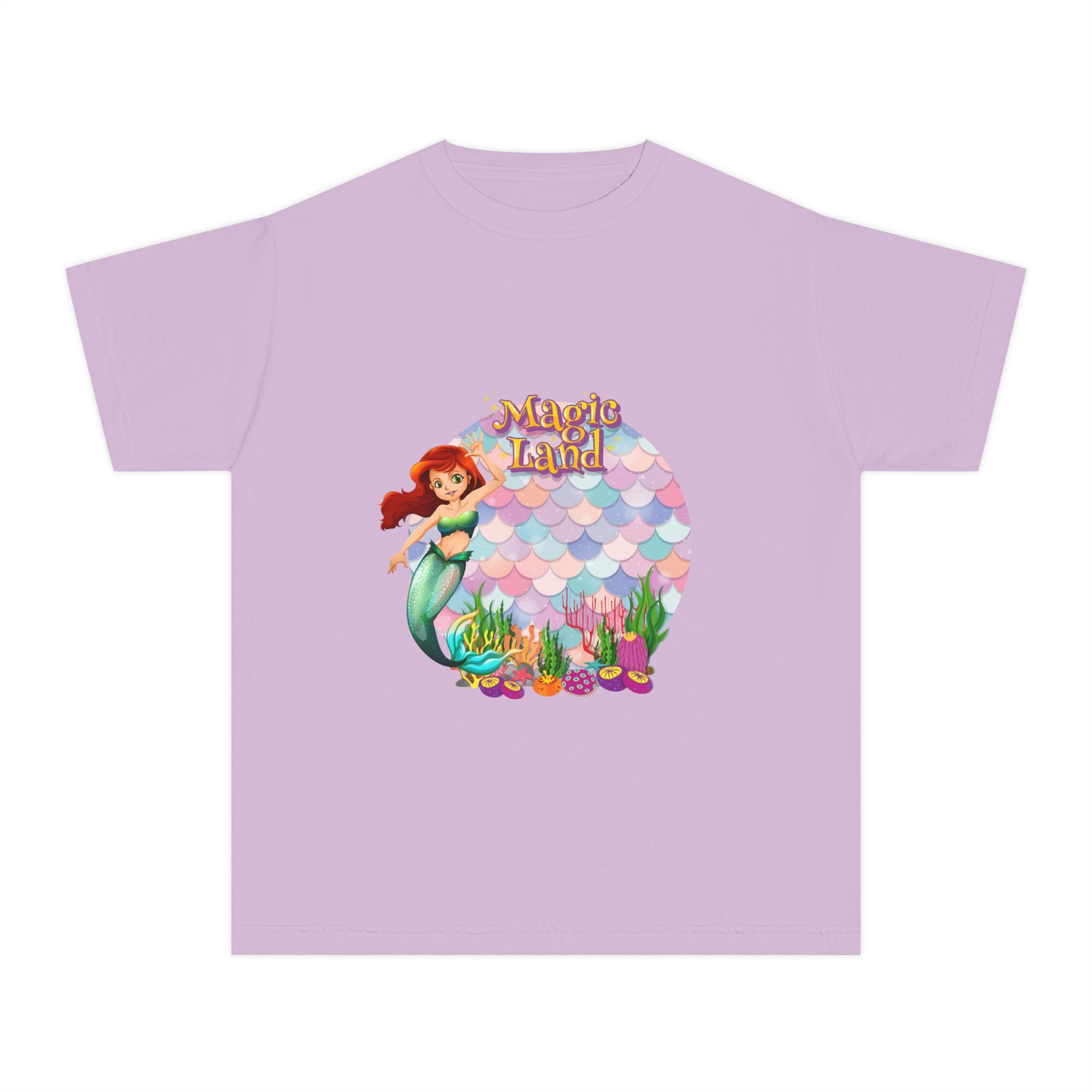 Mermaid Themed Youth Tee - Perfect for Birthdays, Summer Vacations, Beach Days, Parties, and Everyday Wear