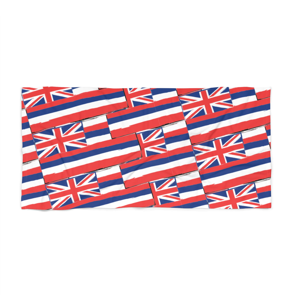 Hawaiian Flag Beach Towel - Perfect for Sunbathing, Swimming, and Relaxing on the Beach, Tropical Design, Summer Vacation Essential, Beach