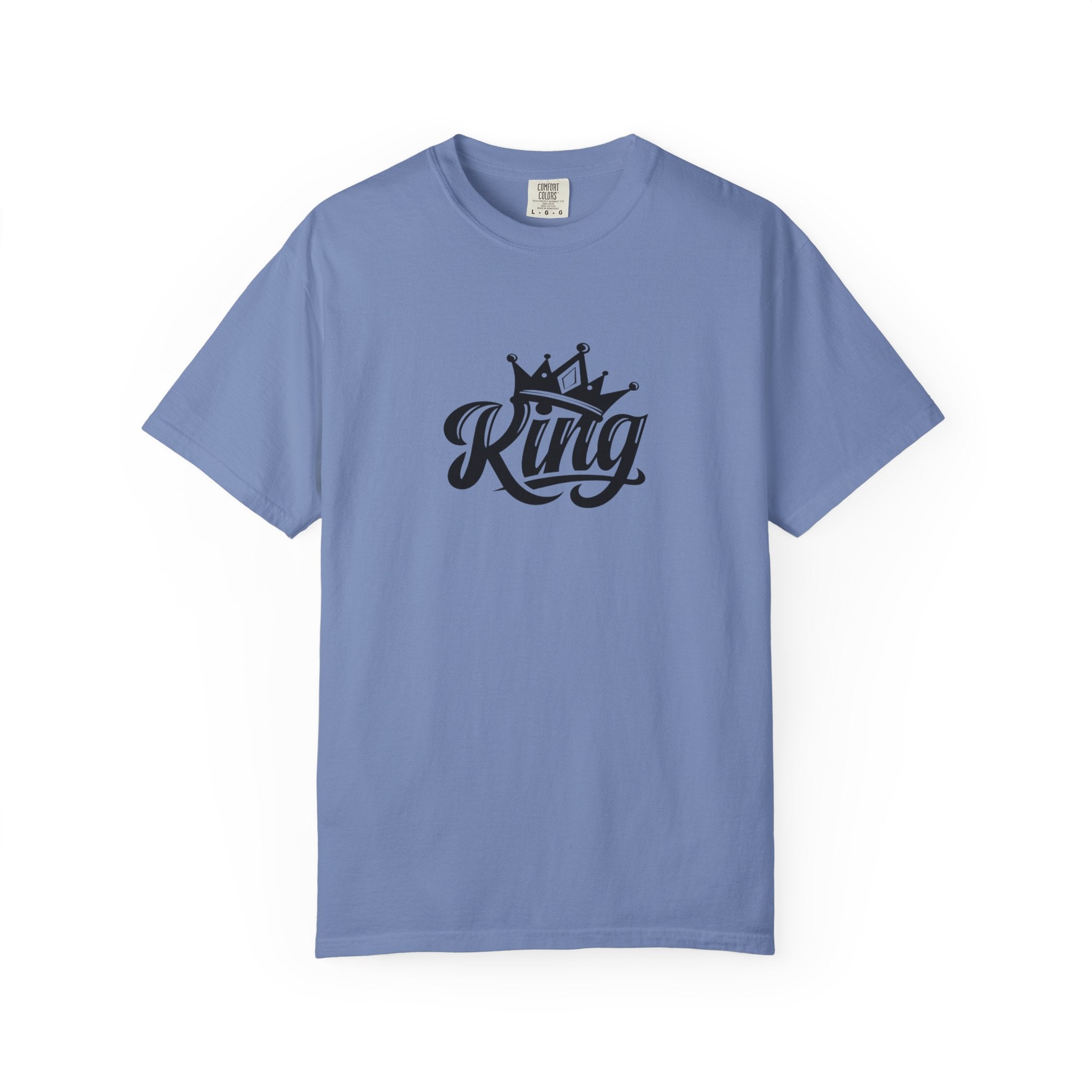King Crown Garment-Dyed T-Shirt for Men and Women | Unisex Casual Tee, Gift for Dad, Birthday Shirt, Streetwear Style