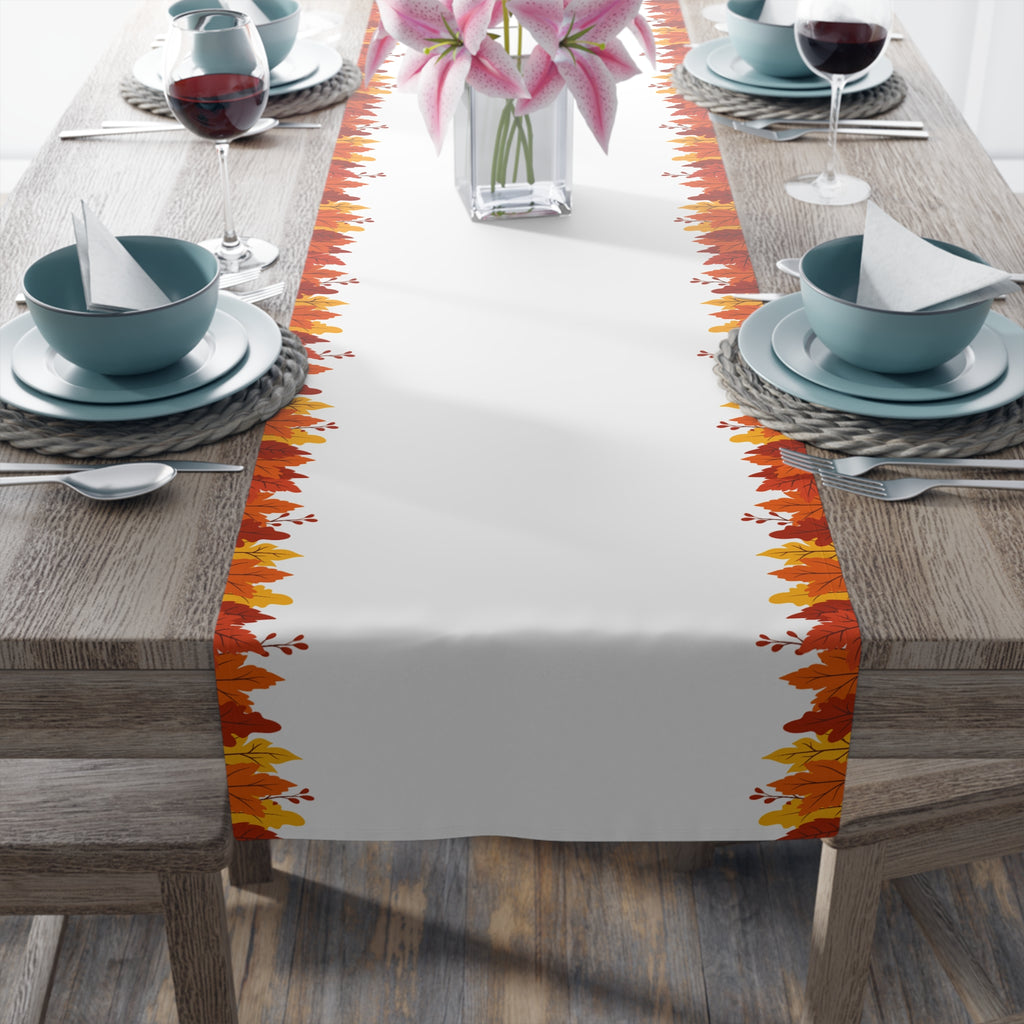 Autumn Leaves Table Runner, Fall Decor, Rustic Table Decoration, Thanksgiving Table Runner, Holiday Table Centerpiece