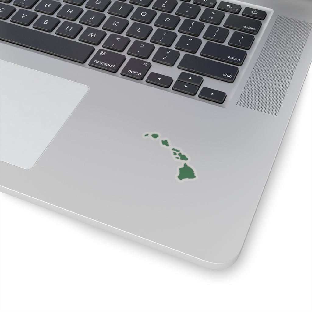 Hawaiian Map Stickers, Kiss-Cut Stickers for Laptops, Travel-themed Decals, Eco-friendly Stationery, Tropical Decor