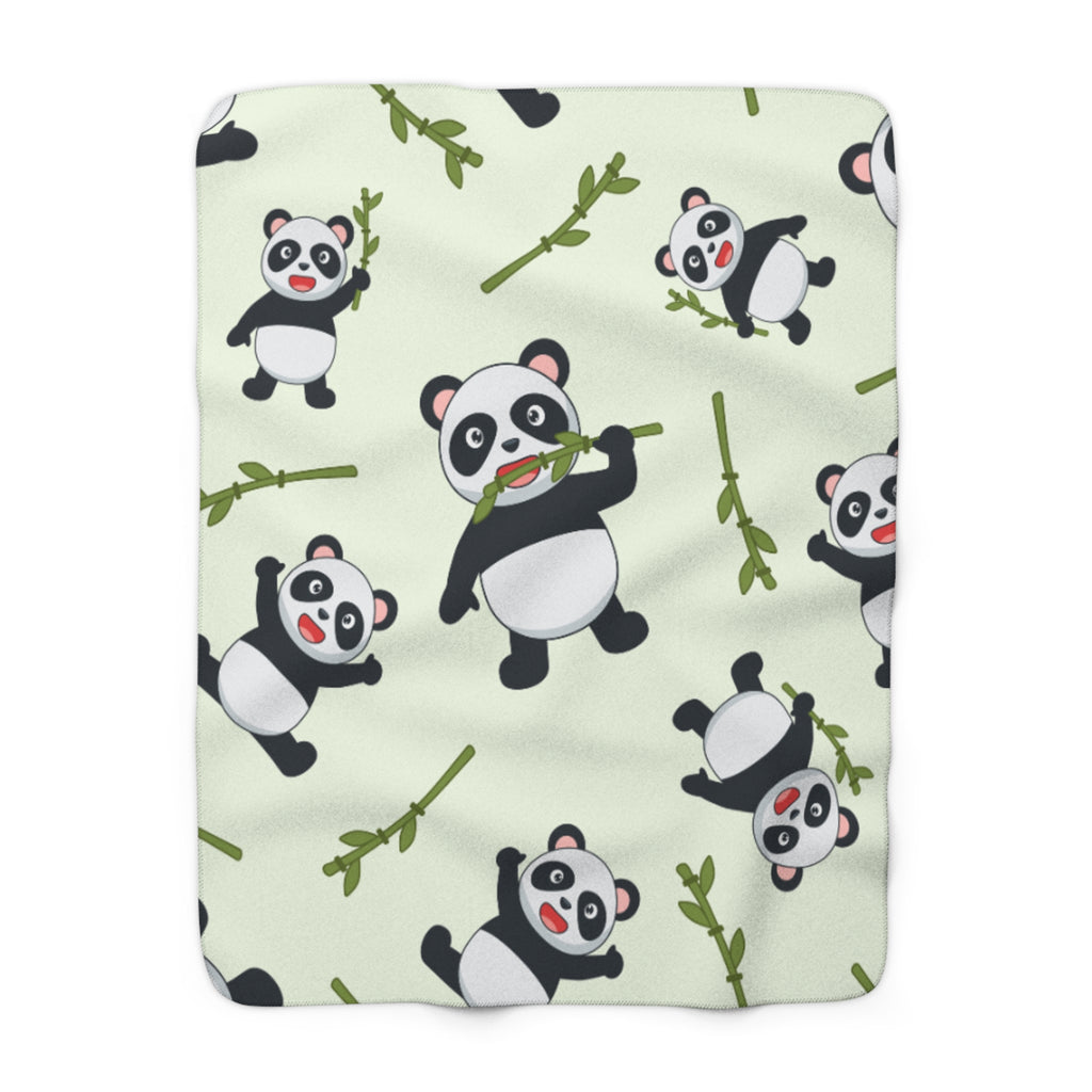 Cozy Panda Fleece Blanket | Cute Sherpa Throw, Animal Lover Gift, Nursery Decor, Baby Shower Keepsake, Snuggle Blanket