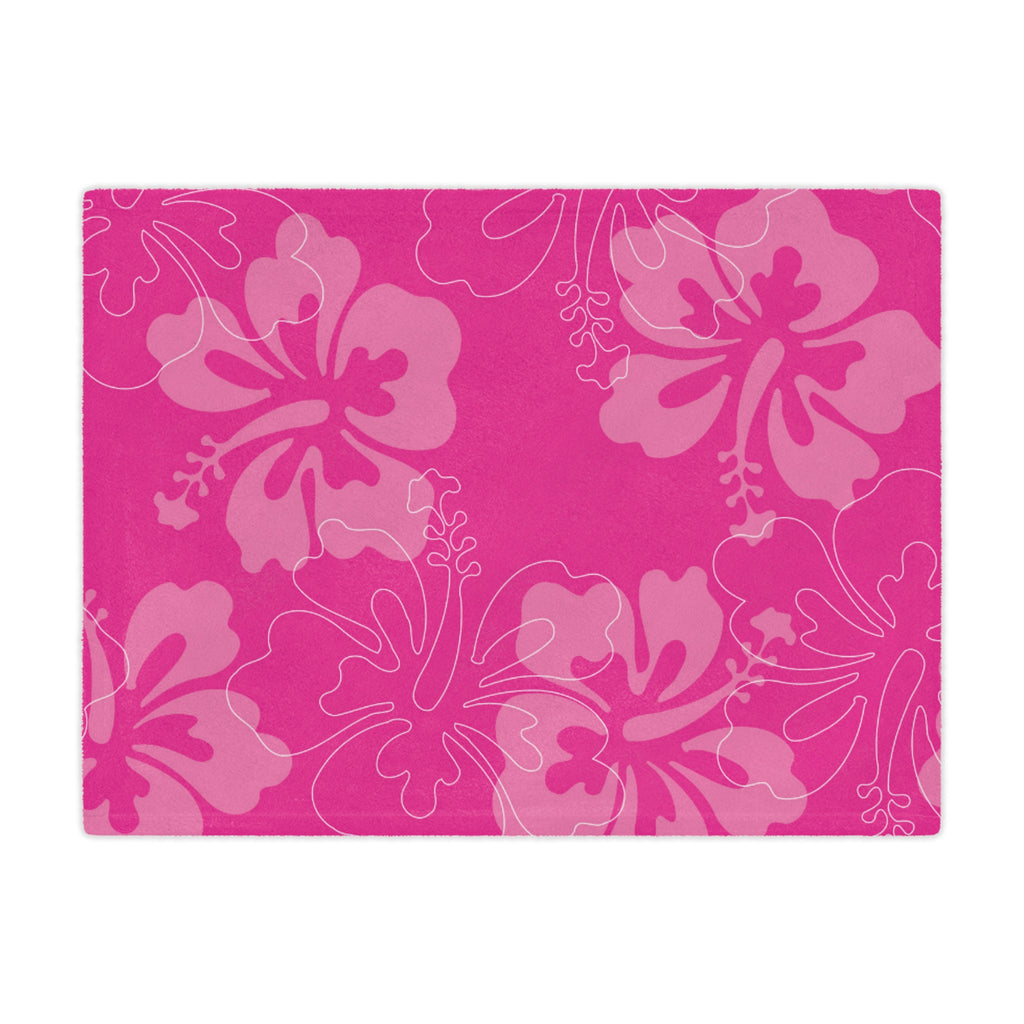 Pink Floral Minky Blanket, Cozy Baby Blanket, Nursery Decor, Throw for Kids, Flower Pattern Gift