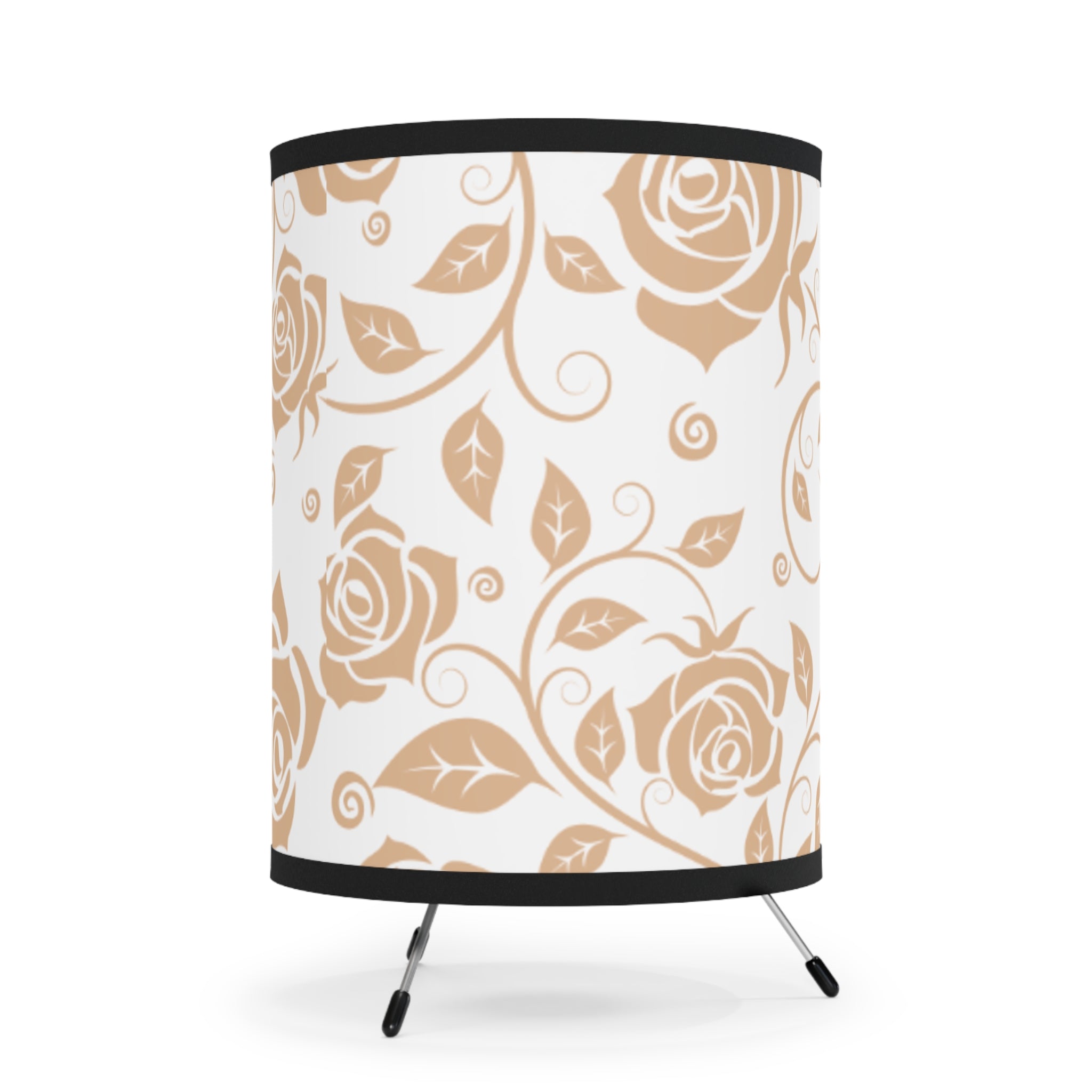 Elegant Floral Tripod Lamp Shade, Home Decor, Gift for Her, Kitchen Lighting, Wedding Decoration