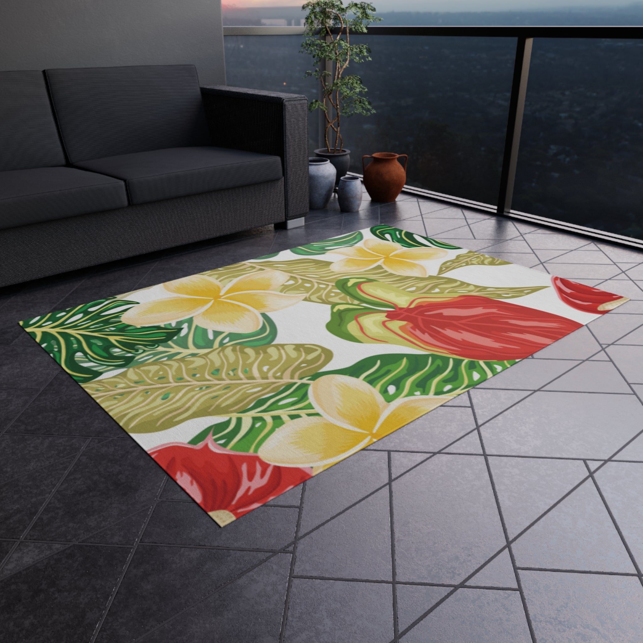 Tropical Outdoor Rug - Perfect for Patios, Decks, and Poolside Decor, Floral Mat for Summer Gatherings, Beach-Themed Home Decor, Ideal [...]