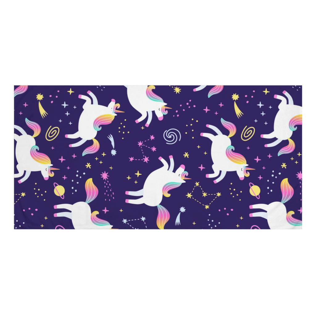 Whimsical Unicorn Towel - Soft Mink-Cotton Bath/Dish Towel, Perfect Gift for Kids, Bathroom Decor, Rainbow Theme, Magical Unicorns
