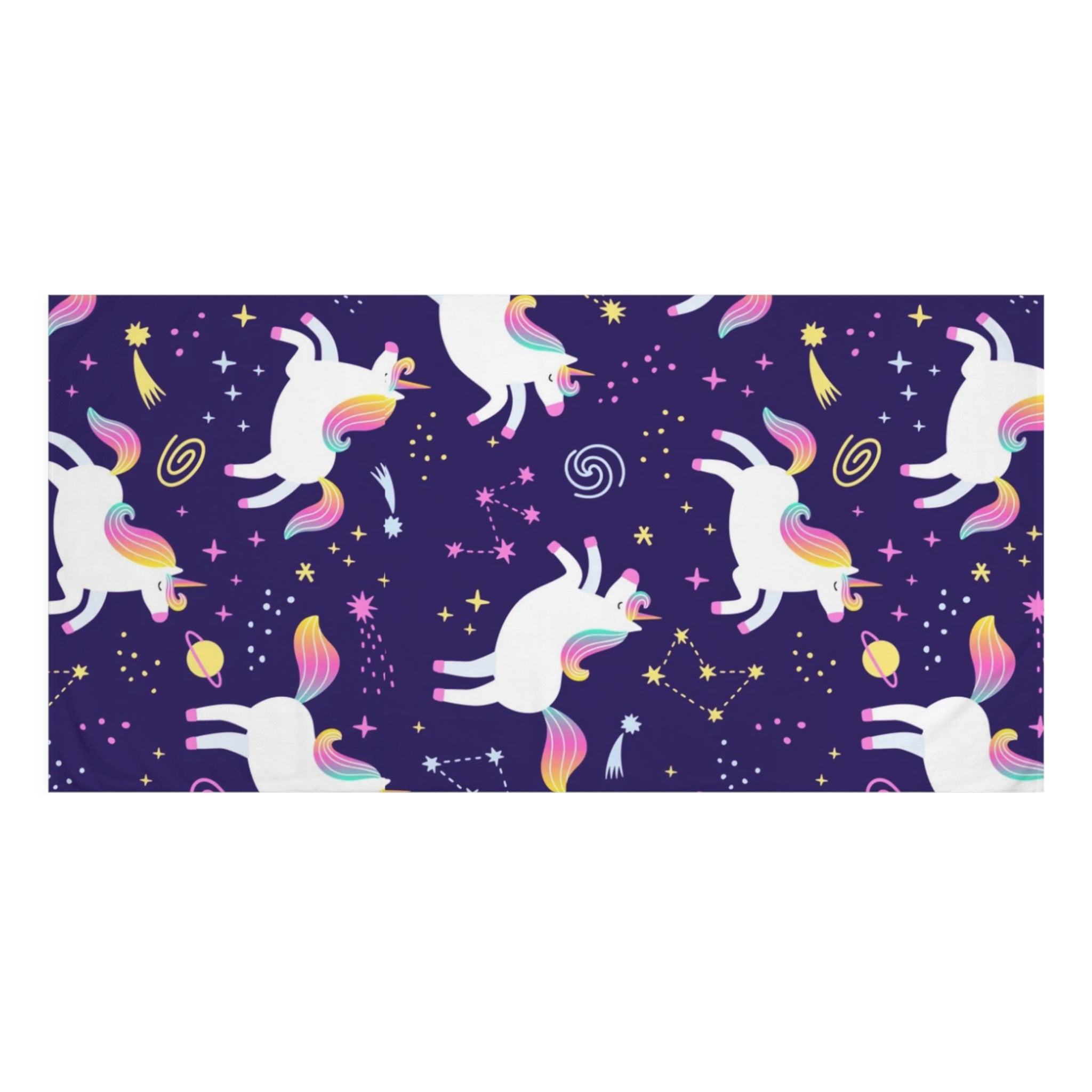 Whimsical Unicorn Towel - Soft Mink-Cotton Bath/Dish Towel, Perfect Gift for Kids, Bathroom Decor, Rainbow Theme, Magical Unicorns