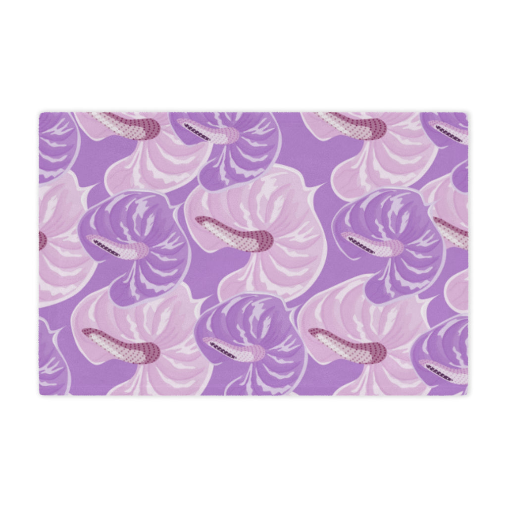 Lavender Floral Minky Blanket, Cozy Throw for Kids, Soft Baby Blanket, Flower Pattern Blankie, Perfect Gift for Girls