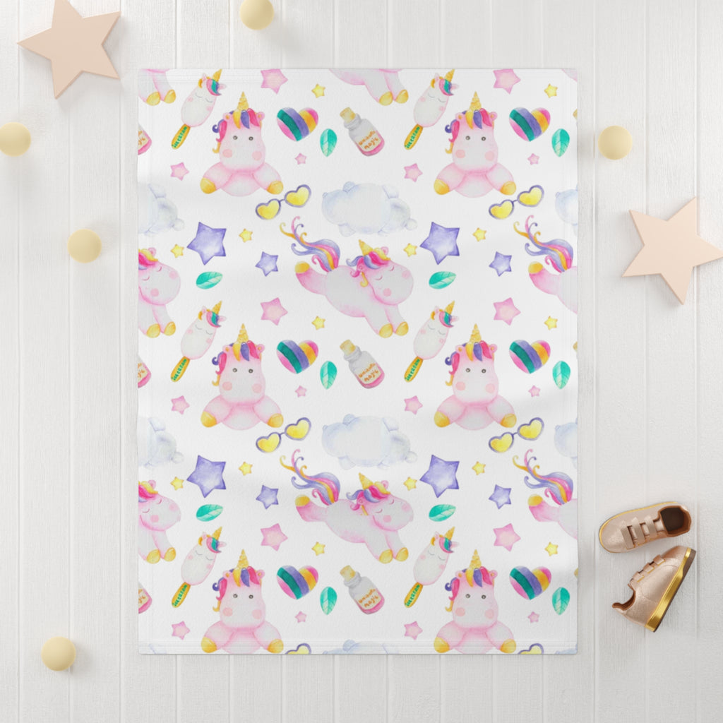 Unicorn Baby Blanket - Cozy Fleece for nurseries, Baby Showers, Kids' Rooms, Birthdays, Soft Throw for Little Ones, Adorable Nursery Decor