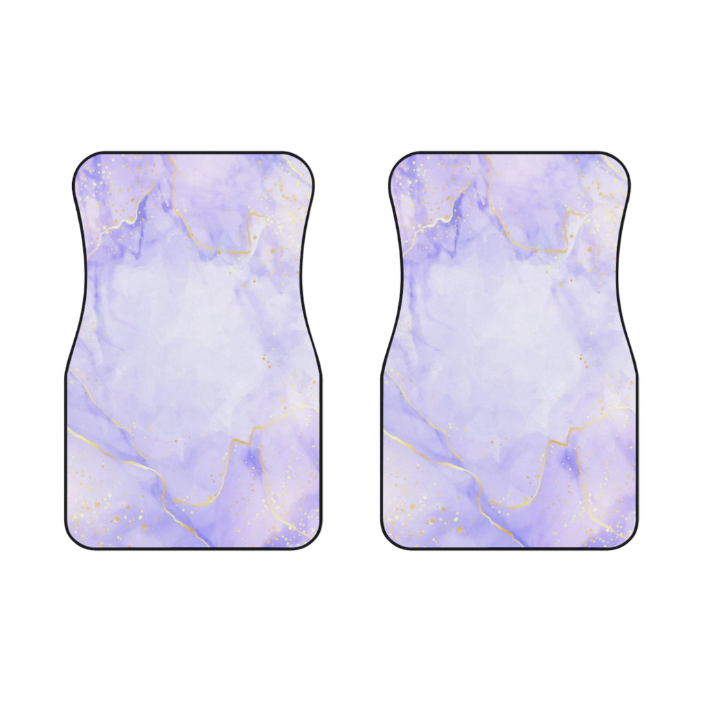 Elegant Purple Marble Car Mats - Stylish Auto Accessories for Women, Car Interior Decor, Gift for New Car Owners, Custom Floor Mats