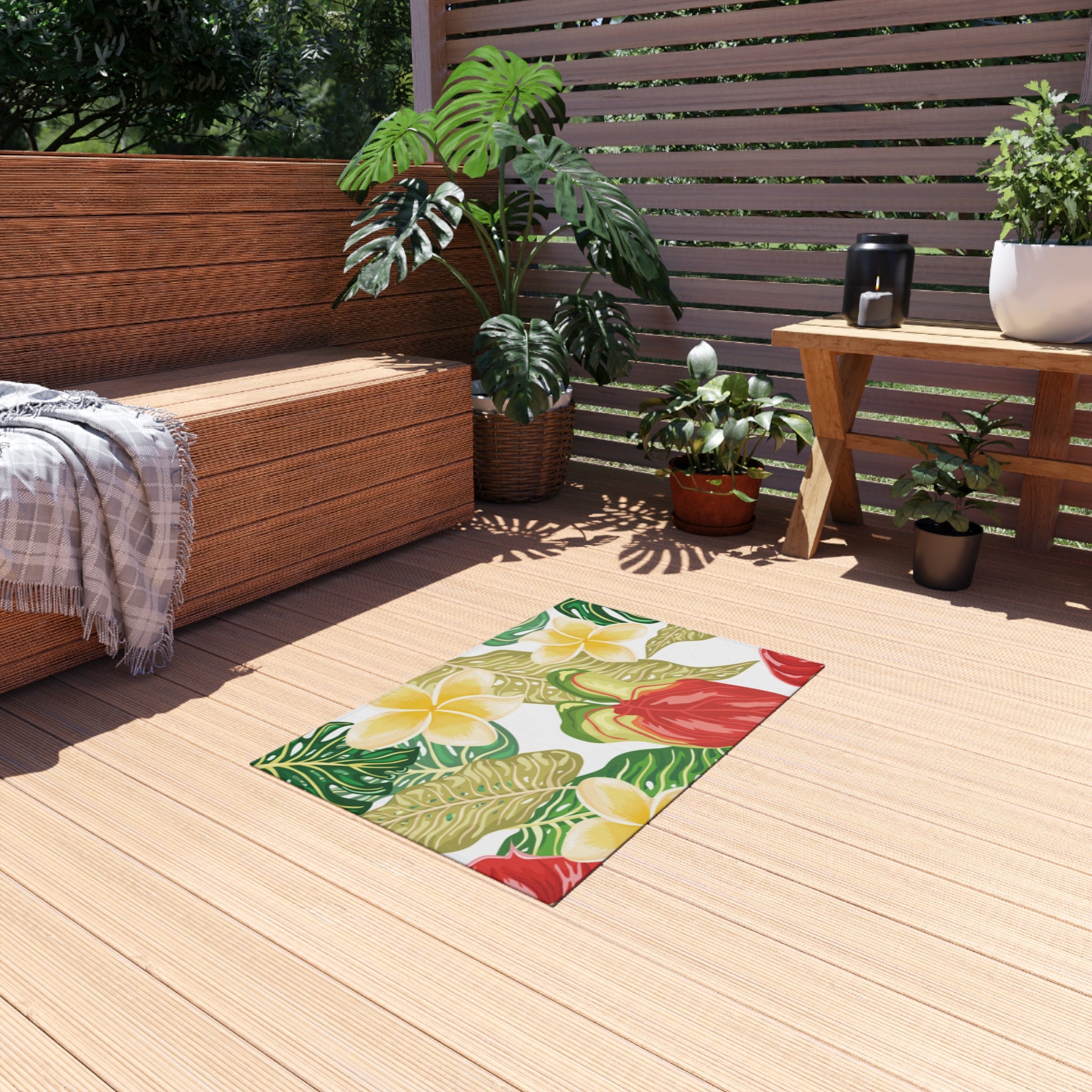 Tropical Outdoor Rug - Perfect for Patios, Decks, and Poolside Decor, Floral Mat for Summer Gatherings, Beach-Themed Home Decor, Ideal [...]