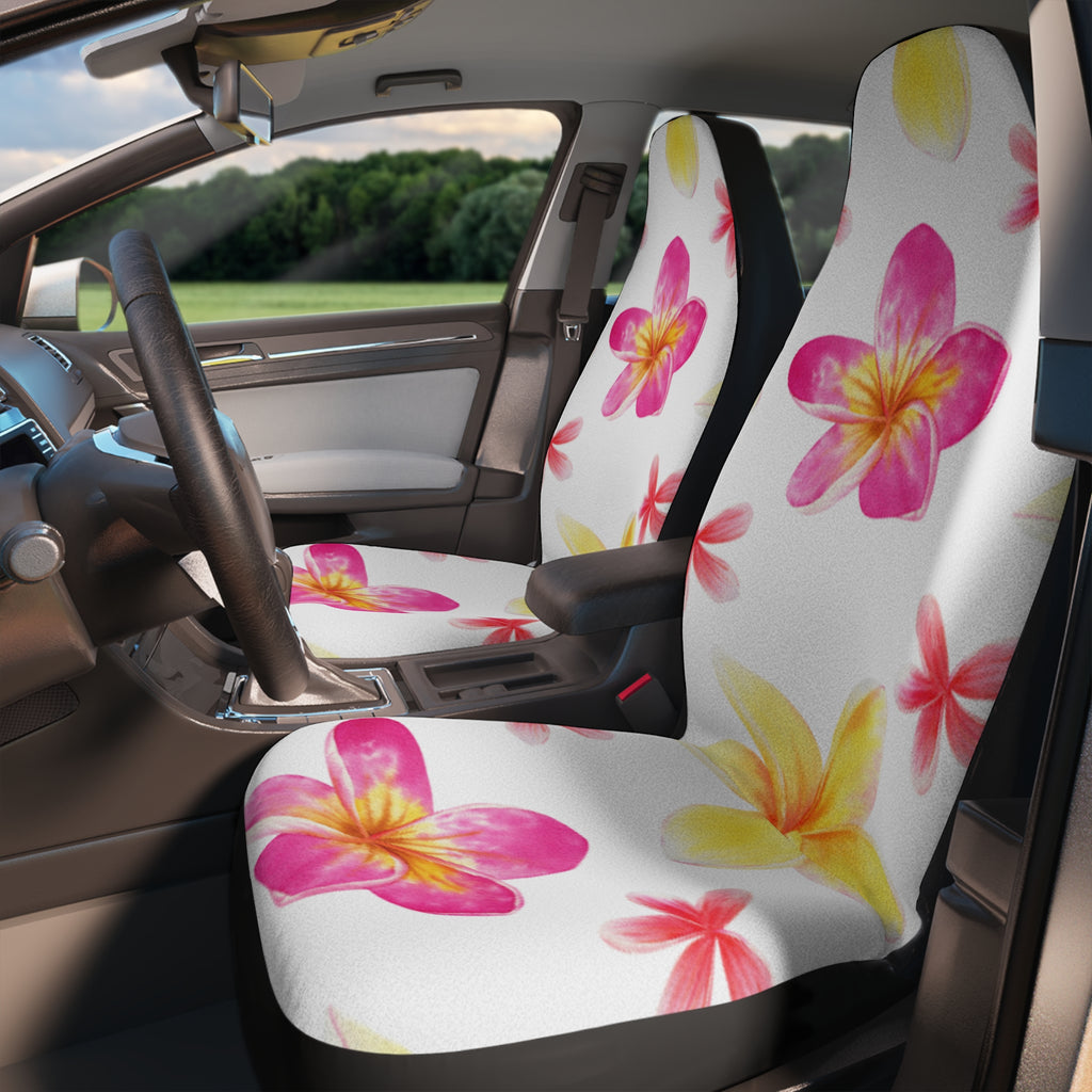 Floral Car Seat Covers, Stylish Auto Accessories, Flower Pattern Seat Protectors, Car Interior Decor, Gift for Flower Lovers