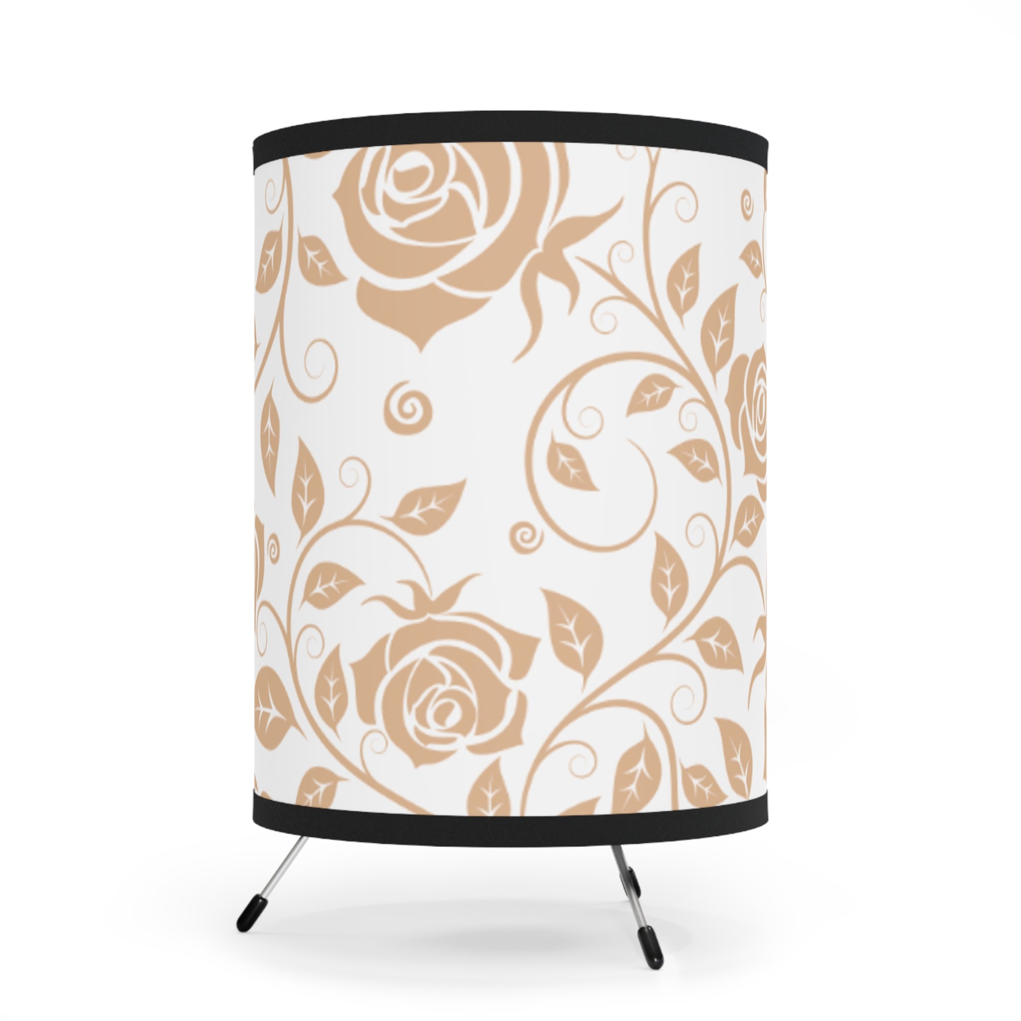 Elegant Floral Tripod Lamp Shade, Home Decor, Gift for Her, Kitchen Lighting, Wedding Decoration