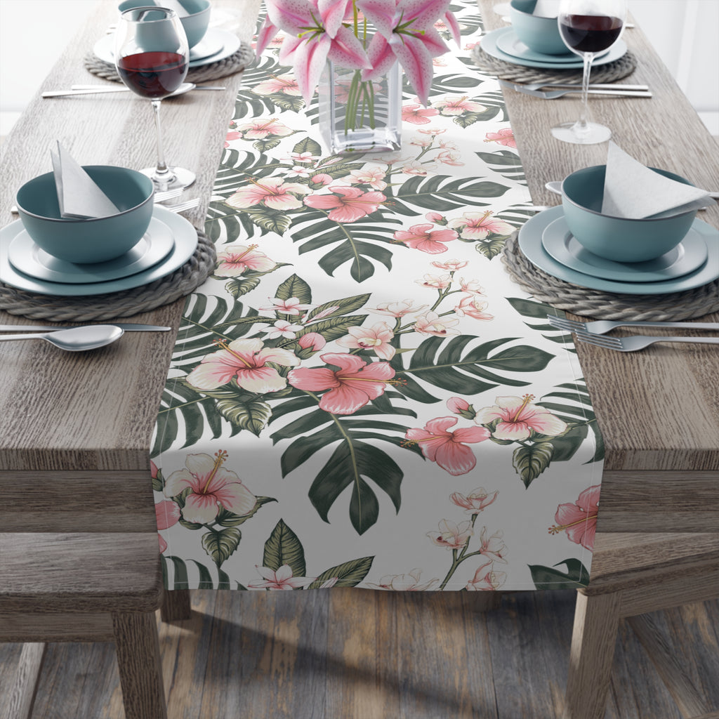 Floral Table Runner, Tropical Decor, Dining Table Centerpiece, Bohemian Home Accessories, Wedding Table Decor, Summer Events