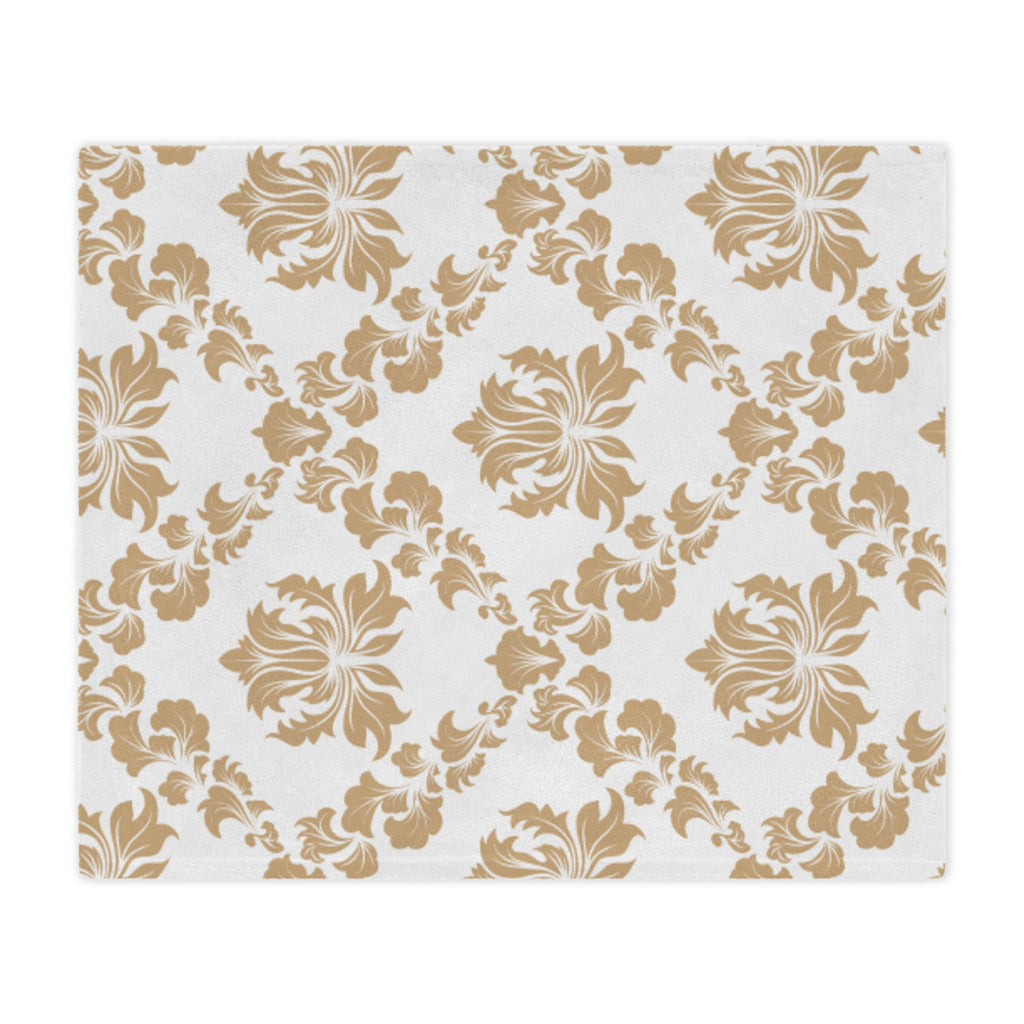 Elegant Floral Minky Blanket, Cozy Throw, Nursery Decor, Wedding Gift, Soft Plush Blanket, Home Decor
