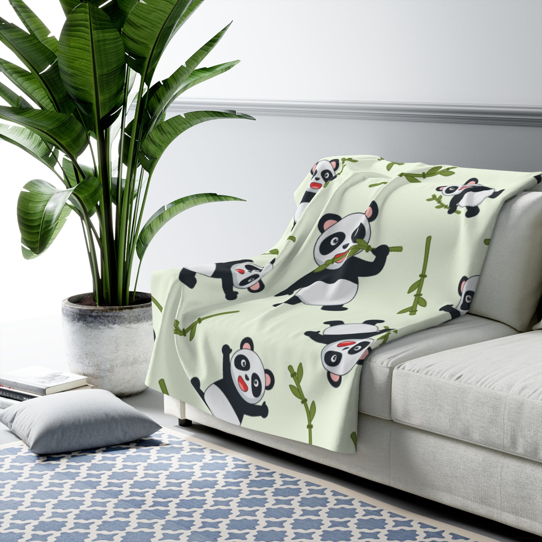 Cozy Panda Fleece Blanket | Cute Sherpa Throw, Animal Lover Gift, Nursery Decor, Baby Shower Keepsake, Snuggle Blanket