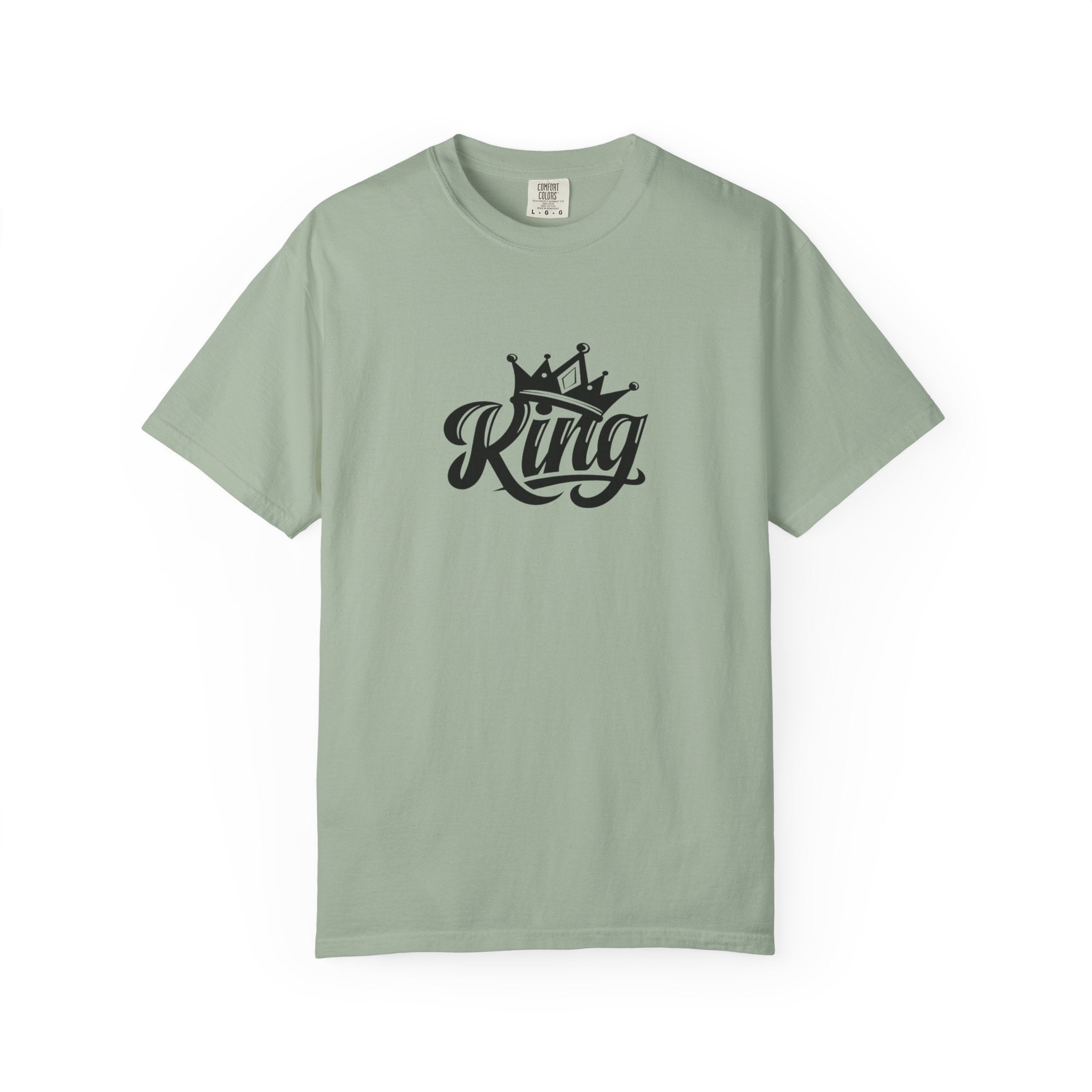 King Crown Garment-Dyed T-Shirt for Men and Women | Unisex Casual Tee, Gift for Dad, Birthday Shirt, Streetwear Style