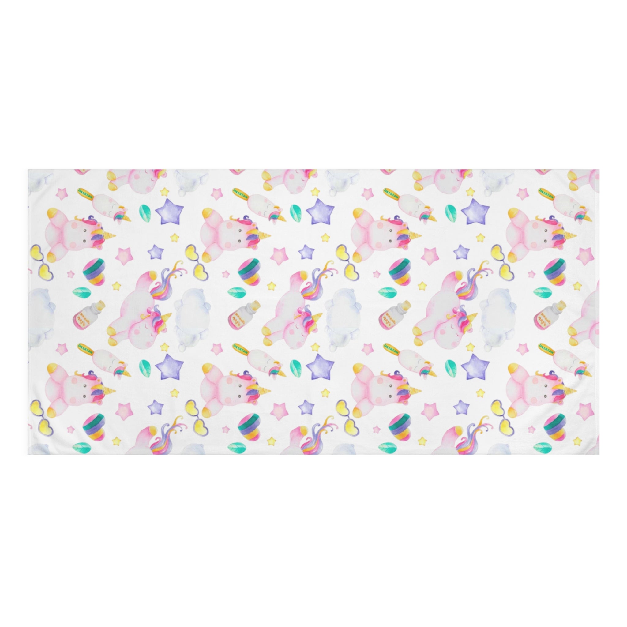 Whimsical Unicorn Mink-Cotton Towel - Soft and Cozy Bathroom Accessory, Perfect for Kids, Gifts, Pool Days, Beach Fun, and Everyday Use