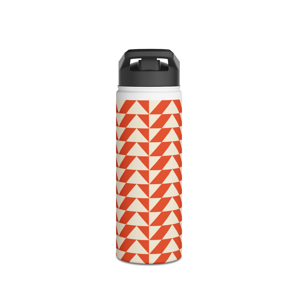 Geometric Motivational Stainless Steel Water Bottle, Hydration Gift, Travel Mug, Reusable Water Container, Eco-Friendly Outdoor Bottle