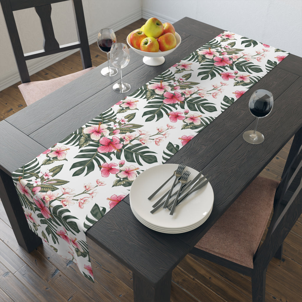 Floral Table Runner, Tropical Decor, Dining Table Centerpiece, Bohemian Home Accessories, Wedding Table Decor, Summer Events