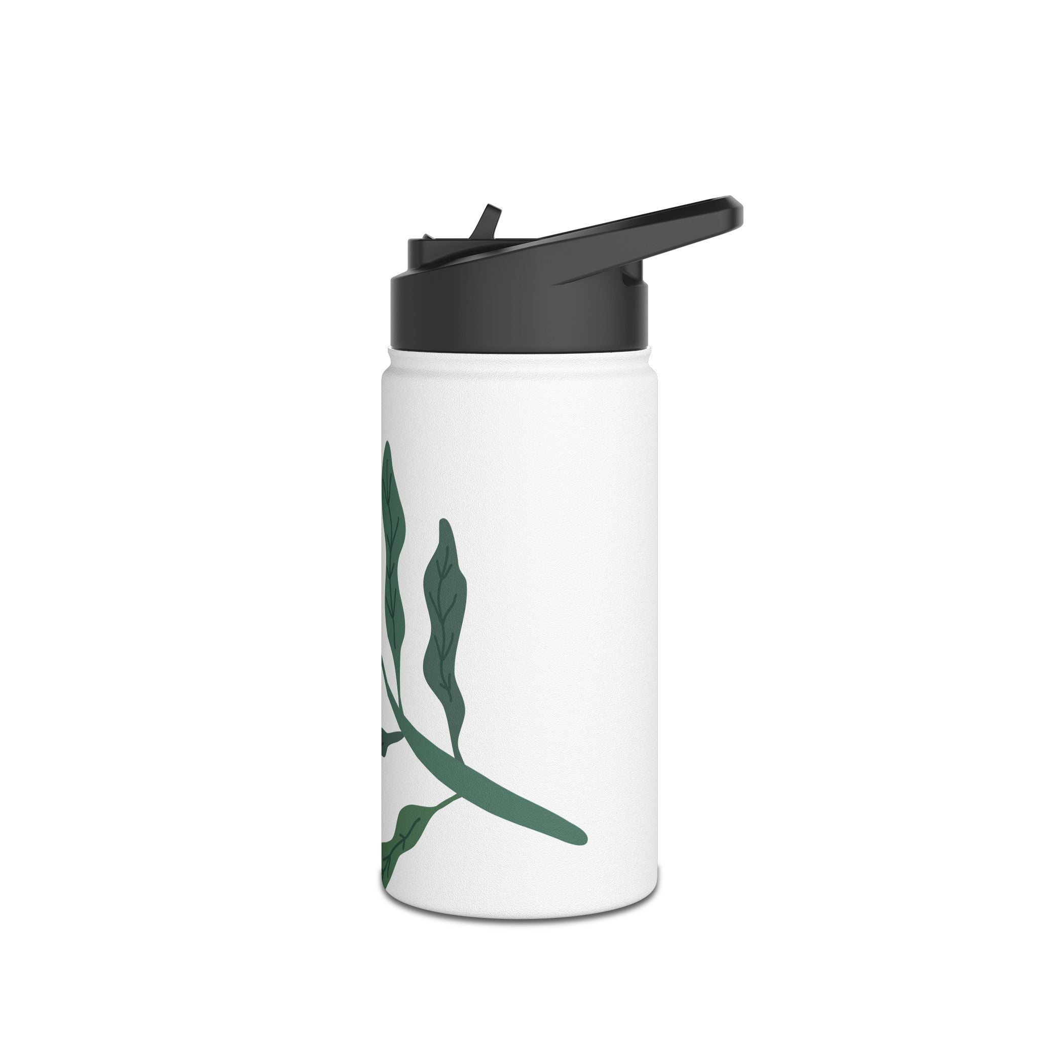 Water Bottle, Standard Lid, Tropical Island Design - Stainless Steel, Reusable, Eco-Friendly, Leakproof, Outdoor Travel Mug