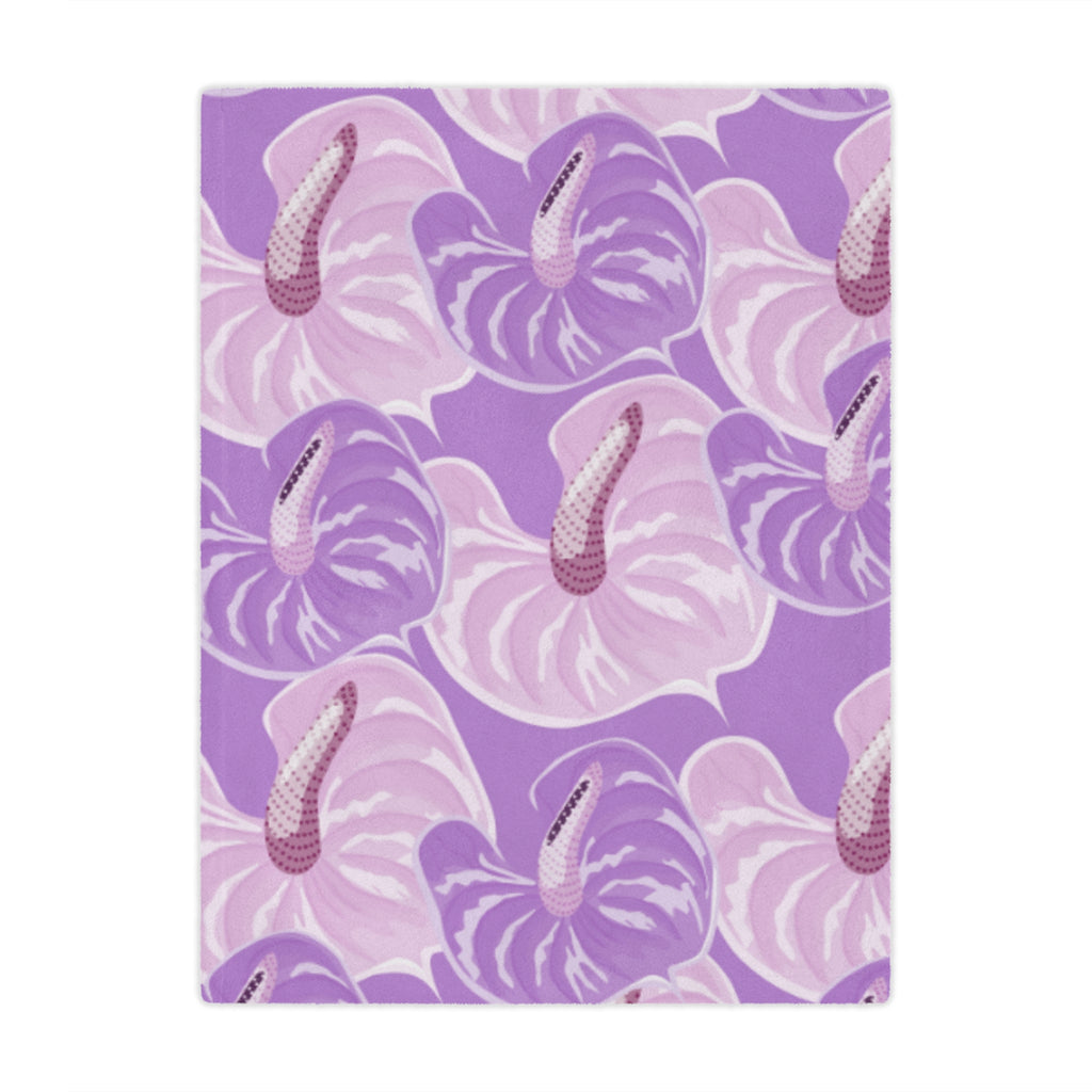 Lavender Floral Minky Blanket, Cozy Throw for Kids, Soft Baby Blanket, Flower Pattern Blankie, Perfect Gift for Girls