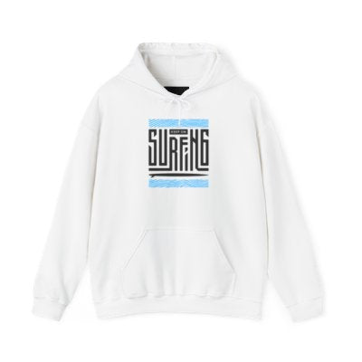 Surfing Vibes Unisex Heavy Blend™ Hooded Sweatshirt - Ocean Lover, Beach Style, Gift for Surfers, Casual Wear, Summer Apparel